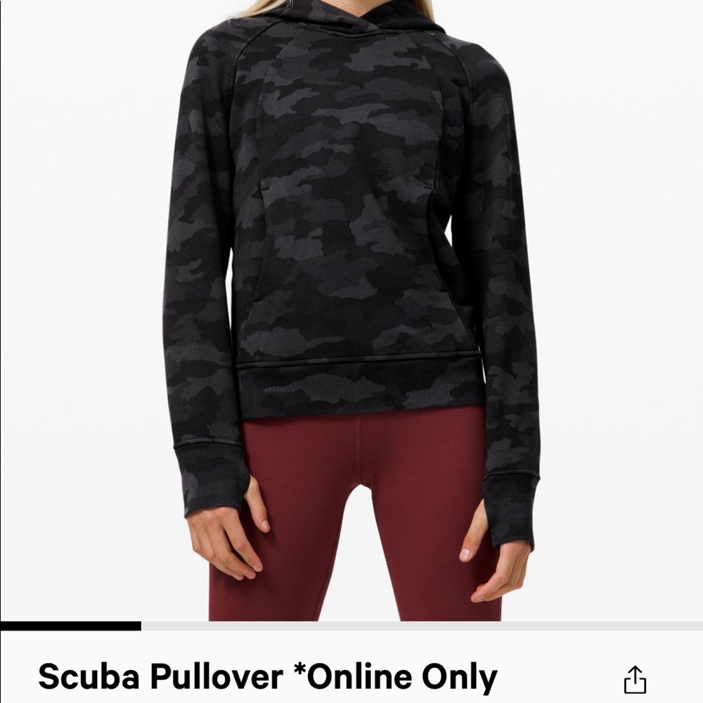 Lululemon Black Camo Scuba Hoodie